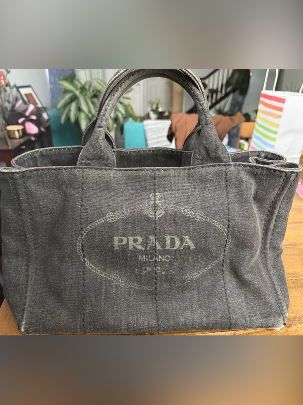 Prada Canapa Gray Bag